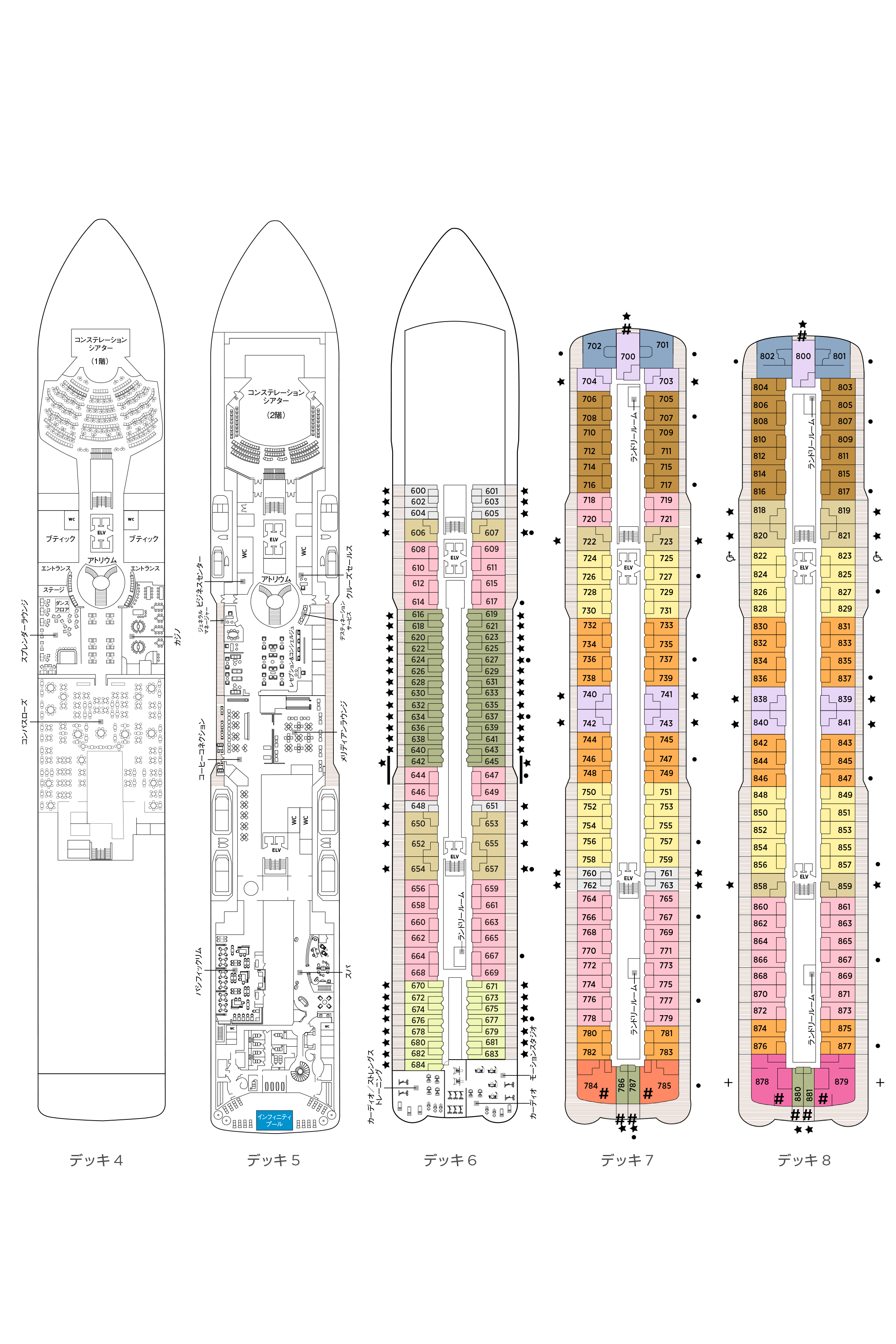 Seven Seas Explorer® デッキプラン